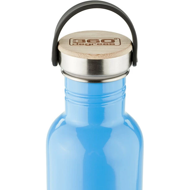 360° degrees Stainless Drink Bottle with Bamboo Cap 750ml sky blue 2 360° degrees Stainless Drink Bottle with Bamboo Cap 750ml sky blue - Image 2