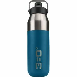 360° degrees Wide Mouth Insulated Drink Bottle with Sipper Cap 1000ml denim