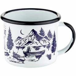 CAMPZ At the Lake Enamel Mug white/navy blue
