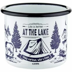 CAMPZ At the Lake Enamel Mug white/navy blue -Cups & Mugs Sales Store campz at the lake enamel mug white navy blue 5