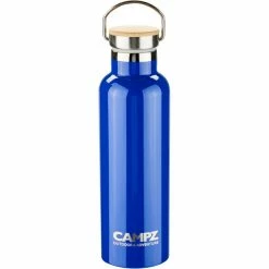 CAMPZ Insulated Bottle with Bamboo Cap 750ml blue