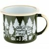 CAMPZ Wanderlust Enamel Mug forrest green/white/cream