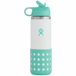 Hydro Flask Wide Mouth Bottle with Straw Lid & Boot 591ml Kids island