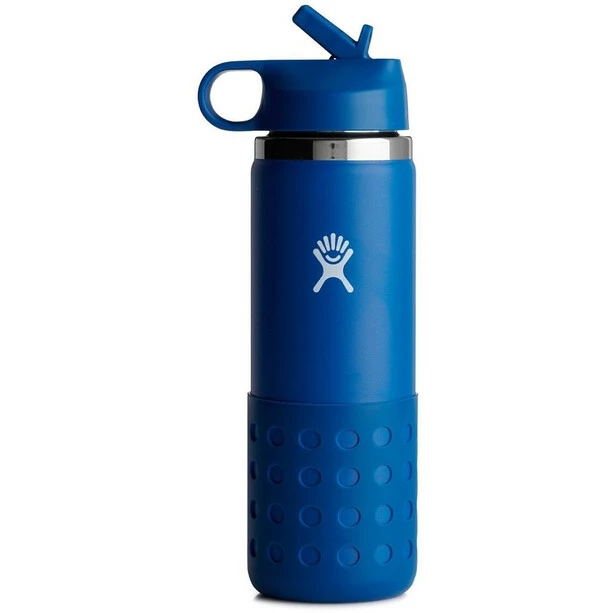 Hydro Flask Wide Mouth Bottle with Sttaw Lid and Boot 591ml Kids stream 1 Hydro Flask Wide Mouth Bottle with Sttaw Lid and Boot 591ml Kids stream