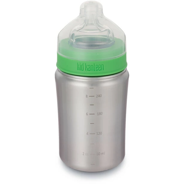 Klean Kanteen Baby Bottle 266ml medium drinking flow Kids brushed stainless 1 Klean Kanteen Baby Bottle 266ml medium drinking flow Kids brushed stainless