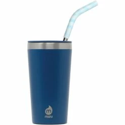 MIZU 16 Enduro LE Tumbler with Ice Blue Straw ocean blue