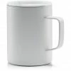 MIZU Coffee Mug 14 Vacuum Insulated Stainless Steel with Sip Trough Lid 400ml white