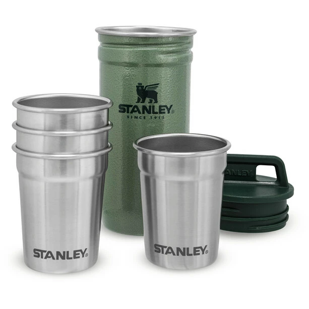 Stanley Adventure Shot Glass Set 4 x 59ml hammertone green 1 Stanley Adventure Shot Glass Set 4 x 59ml hammertone green